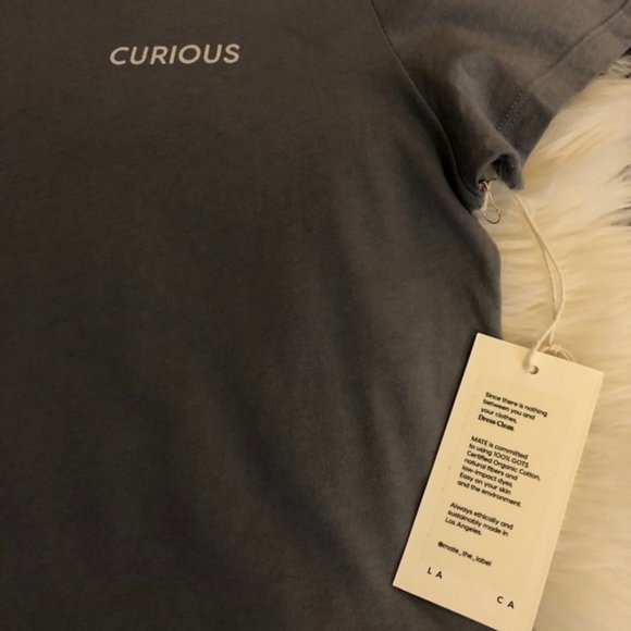 MATE the Label Stay Curious Crewneck T-shirt - Size Large - Picture 7 of 11